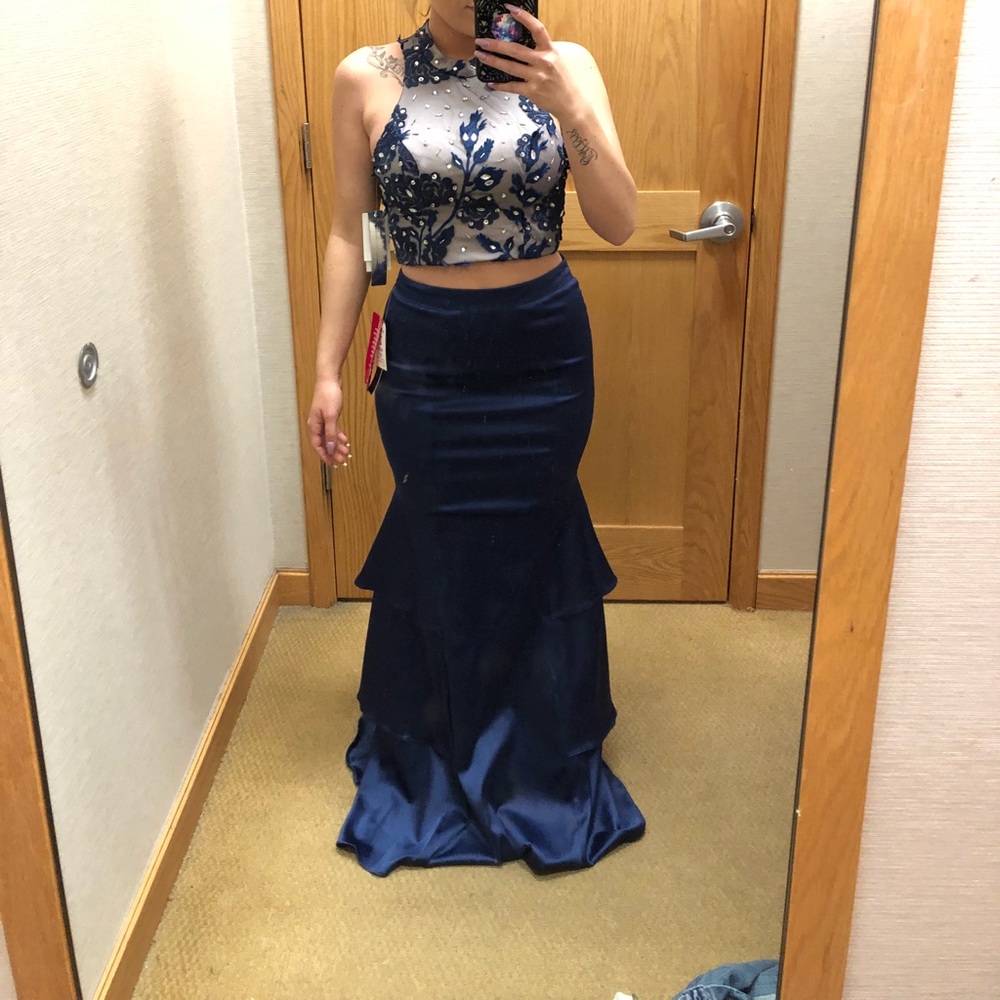 Two piece prom dress